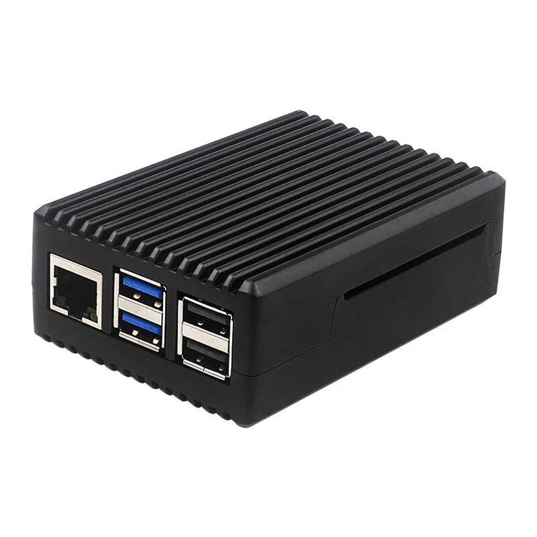 Raspberry Pi 5 Passive Cooling Case Aluminum Alloy Dissipation Striped Shell Box