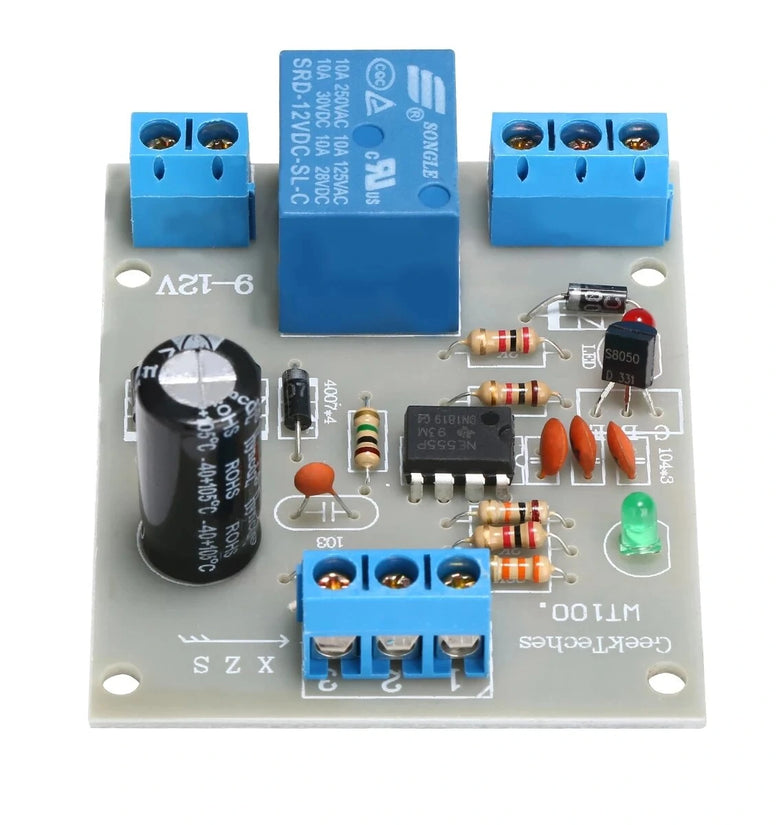 12V Automatic Water Liquid Level Controller Sensor Module Water Level Detection Sensor Pumping Drainage Protection Circuit Board