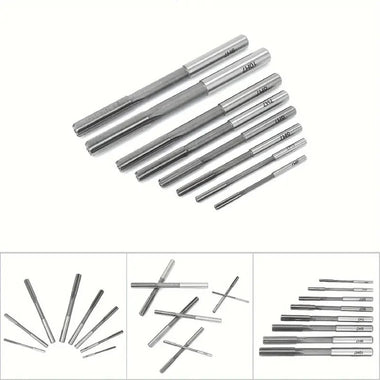 8PCS High-Speed Steel Chucking Reamer Set H7 Tolerance 3mm-10mm Diameters Straight Flute Milling Cutter for Lathe Machines