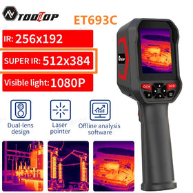 EU Direct AV TOOLTOP ET693B ET693C Thermal Imaging Camera 512*384 SUPER IR Resolution -20C to 550C Temperature Range 2.8 Inch Screen USB Type-C High Precision Industrial Inspection