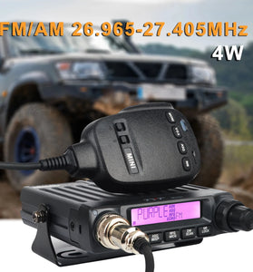 TYT CB Mini Radio 27MHz Mobile Transceiver 40 Channels FM AM Modulation 4W Compact European City Band Walkie Talkie UHF SO239 Connector