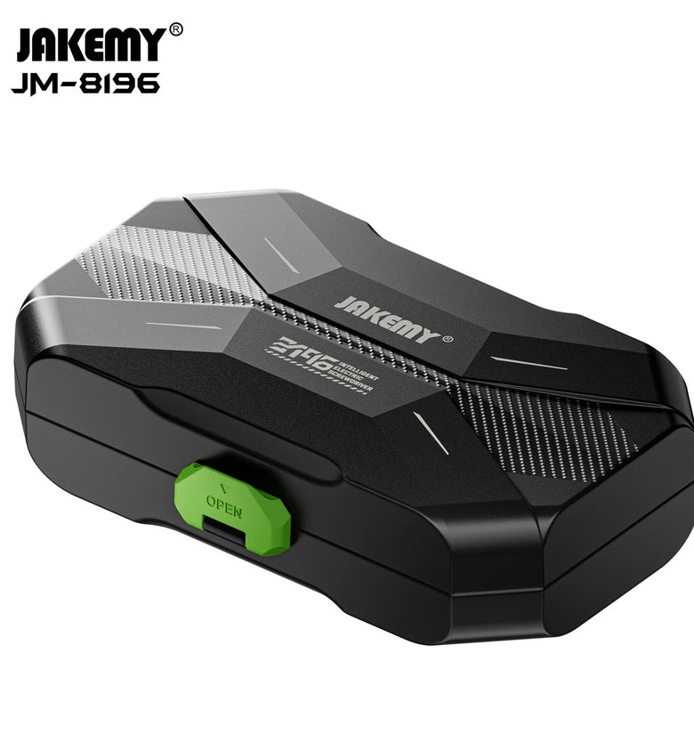 JAKEMY 8196 High Efficiency Patented Design Electric Screwdriver with 360 Shadowless Lighting 1500mah PD Charge Battery 4 Adjustable Gears 30 Screwdriver Bits Perfect for Home Appliances and Electronic Repairs