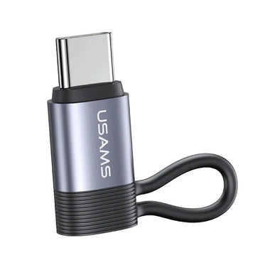 USAMS US-SJ677 AU17 PD30W iP to Type-C Aluminum Alloy Adapter Converter with Anti-lost Lanyard