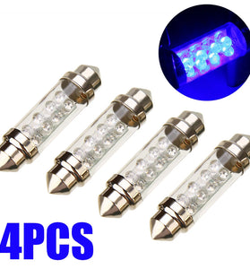 4-Pack 39mm/41mm/42mm Double Tip 8LEDs Car LED Reading Light License Plate Light Trunk Light Bulbs