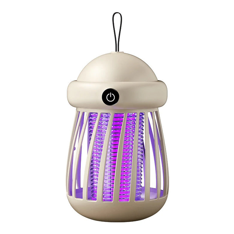 USB Rechargeable Mini UV Mosquito Killer Lamp 360 Coverage 3000V Electric Grid Dual UV & Night Light Modes Portable Indoor/Outdoor Zapper