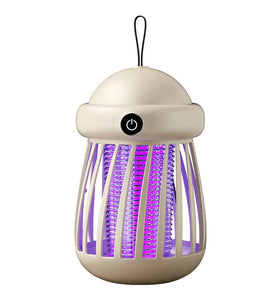 USB Rechargeable Mini UV Mosquito Killer Lamp 360 Coverage 3000V Electric Grid Dual UV & Night Light Modes Portable Indoor/Outdoor Zapper