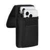 7.5'' Universal Phone Waist Bag Portable Nylon Dual Pocket Wear Belt Waist Packs Protective Case with Buckle