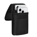 7.5'' Universal Phone Waist Bag Portable Nylon Dual Pocket Wear Belt Waist Packs Protective Case with Buckle