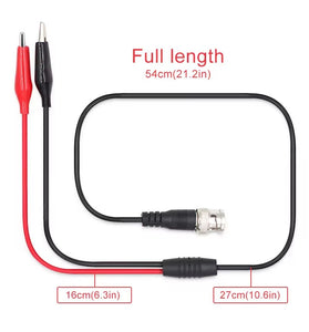 BNC Q9 Male Plug To Dual Alligator Clip Oscilloscope Test Probe Lead Cable 110cm