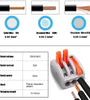 PCT-212/213/215 Conductor Compact Wire Connectors Kit 100PCS Lever Nut Connector Assortment 2 Port 40pcs 3 Port 50pcs 5 Port 10pcs