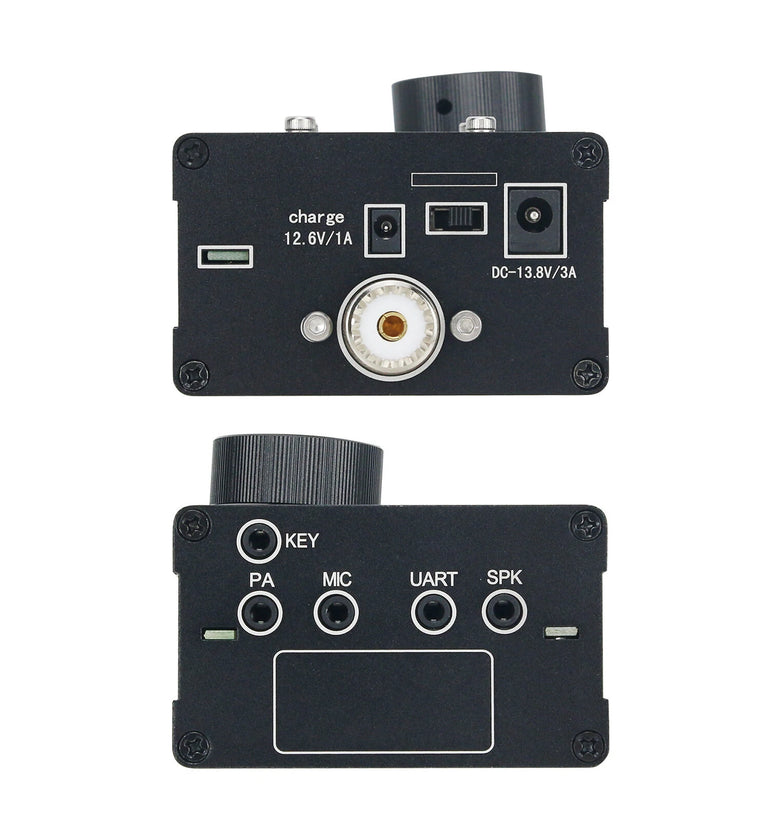 (Single microphone) 10W Portable uSDX 8 Band SDR All Mode Transceiver USB, LSB, CW, AM, FM HF SSB QRP Transceiver QCX-SSB with Battery