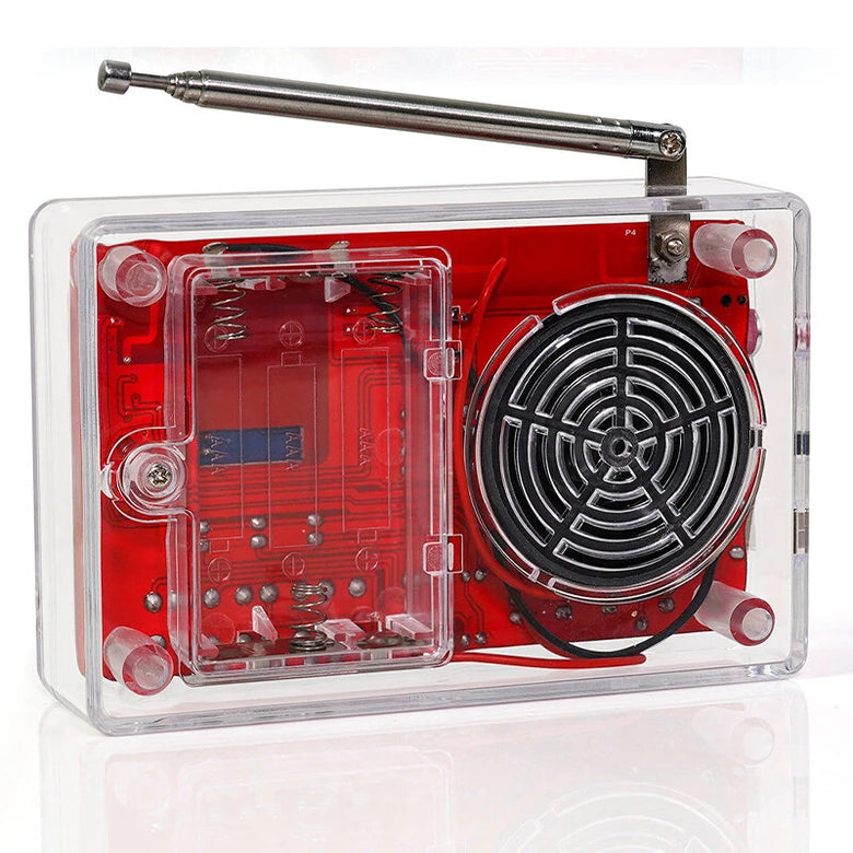 HU-017E DIY Radio Kit with RDA5807 Noise Cancelling Radio Module 87-108MHz FM Receiver Circuit Board Electronics Components Soldering Practice Parts
