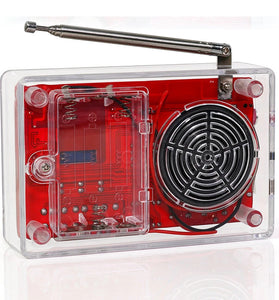 HU-017E DIY Radio Kit with RDA5807 Noise Cancelling Radio Module 87-108MHz FM Receiver Circuit Board Electronics Components Soldering Practice Parts