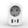 Tuya Smart WiFi Socket EU Plug with USB/Type-C Charging Port Timing Function Phone Remote Control Voice Control with Alexa Google Assistant