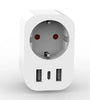 Tuya Smart WiFi Socket EU Plug with USB/Type-C Charging Port Timing Function Phone Remote Control Voice Control with Alexa Google Assistant