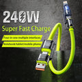 WEKOME WDC-51 240W USB-A/USB-C to USB-C/iP Cable PD Fast Charging Data Transmission Copper Core Line 1.2M Long for iPhone 16 16 Pro 15 14 13 Plus for Huawei Mate XT for Xiaomi 15pro for Samsung Galaxy Z Flip6