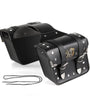 Motorcycle Saddlebags Side Bag Tool Bags Left Right For Chopper Black