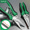 Multifunctional Serrated Stainless Steel Electrician's Scissors 200mm ABS Handles Labor-Saving Spring Versatile Cutting for Fabric and Cables