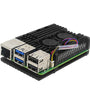 Passive Dissipation Metal Case for Raspberry Pi 5 5B Aluminum Alloy Shell with Dual Cooling Fan