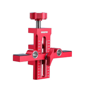 Cabinet Hardware Jig Dual-Hole Drill Guide for Hinge & Push Latch Installation Aluminum Alloy Woodworking Locator Tool