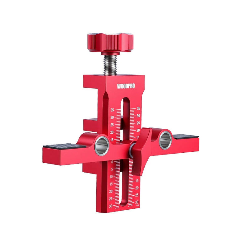 Cabinet Hardware Jig Dual-Hole Drill Guide for Hinge & Push Latch Installation Aluminum Alloy Woodworking Locator Tool