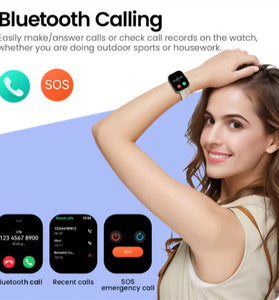 Haylou S6 2.01-inch HD Screen Voice Assistant IP68 Waterproof bluetooth Call Heart Rate Blood Pressure Blood Oxygen Monitor Sleep Monitoring SOS Emergency Call Multi-sport Modes Smart Watch