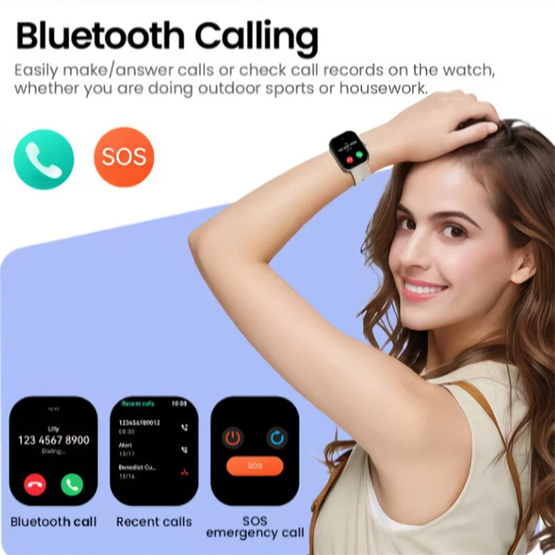 Haylou S6 2.01-inch HD Screen Voice Assistant IP68 Waterproof bluetooth Call Heart Rate Blood Pressure Blood Oxygen Monitor Sleep Monitoring SOS Emergency Call Multi-sport Modes Smart Watch