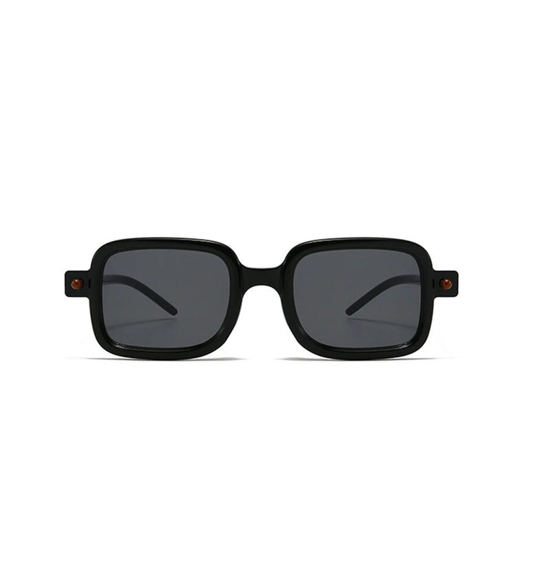 Fashion Retro Square Sunglasses UV400 Protection HD Sun Eyeglass for Outdoor Travel Driving with Case