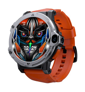 LOKMAT APPLLP 6 Pro 1.54 inch HD Screen with Dual Camera Heart Rate Blood Oxygen Multi-sport Modes Music Playback SOS Calls GPS Positioning Function 3G+64GB 4G Network Smart Watch