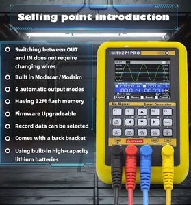 MR9271PRO Hart Signal Generator 4-20mA Thermocouple Calibrator Paperless Recorder Modbus Debugging