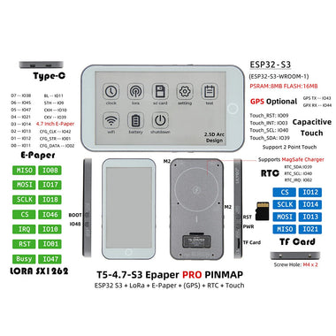 LILYGO T5-4.7-S3 Pro Epaper ESP32-S3 GSP Touch Screen Ink Display Development Board