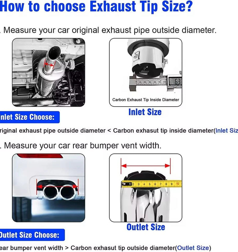 63mm Luminous Modified Car Exhaust Pipe Stainless Steel Exhaust Tail Tip Tail Throat With High Temperature Resistant with Colorful LED Lights