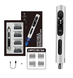 Industrial Grade 0305A Electric Screwdriver 3.6V Rechargeable Cordless 5-Gear Torque Precision Tool Type-C Quick Charge 200RPM Performance