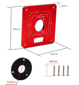 Multifunctional Aluminium Router Table Insert Plate Woodworking Trimmer Electric Wood Milling Flip Plate For DIY Working Benche 45x56 62x70
