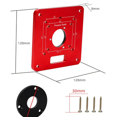 Multifunctional Aluminium Router Table Insert Plate Woodworking Trimmer Electric Wood Milling Flip Plate For DIY Working Benche 45x56 62x70