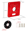 Multifunctional Aluminium Router Table Insert Plate Woodworking Trimmer Electric Wood Milling Flip Plate For DIY Working Benche 45x56 62x70