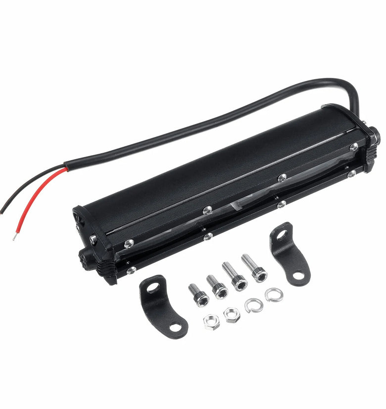 8inch 60W 6500K 6LED Work Light Slim Single Row 6D 9-30V Spot Beam Off-Road Waterproof Lamp