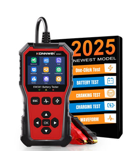 Konnwei KW341 6V 12V 24V Automotive Lead-Acid Battery Tester Analyzer for Cars Motorcycles Truck