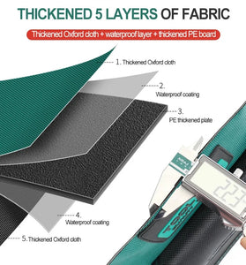 16 Inch Oxford Canvas Waterproof Tool Bag Wear-Resistant Multifunctional Storage Bag Large Capacity for Electricians and DIY Projects