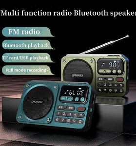 SANSUI F22 Multimedia Radio Wireless bluetooth Speaker Digital Display HiFi Card Music Loudspeaker FM Radios Support U Disk TF Card Playback