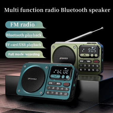 SANSUI F22 Multimedia Radio Wireless bluetooth Speaker Digital Display HiFi Card Music Loudspeaker FM Radios Support U Disk TF Card Playback
