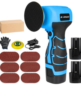 BAONUO Cordless Car Polisher Portable High Speed 16.8V Battery Powerd Waxing Rust Removal Grinding Polishing Machine Scratch Repair Waxing Tools