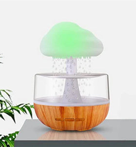 Rain Cloud Humidifier Light Water Drip Aromatherapy Diffuser Humidifier, Raining Cloud Night Light with 7 Color Lights, Essential Oil Diffuser Humidifier Waterfall Lamp, Relaxing Water Drop Sound for Sleep