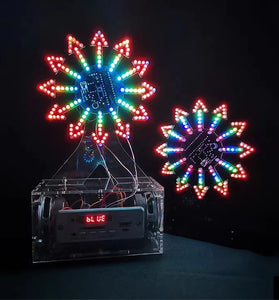 DIY LED Ferris Wheel Kit Audio-Controlled Spectrum 5V 1A Animation Modes 6 Spectrum Modes Electronics Educational Kit