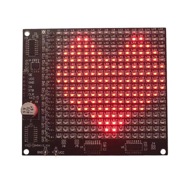 DIY LED Matrix Kit SMD Dot Matrix Advertising Screen Kit Soldering Practice PCB Pre-Programmed Microcontroller Red Display