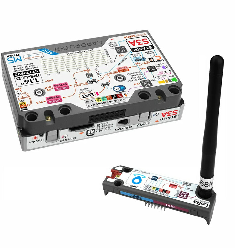 M5Stack Cardputer Adv + Cap LoRa 1262 ESP32-S3 Programmable Computer 56 Key Keyboard 1.14 Inch LCD Display GPS Antenna 868-923MHz GNSS Positioning IoT Communication