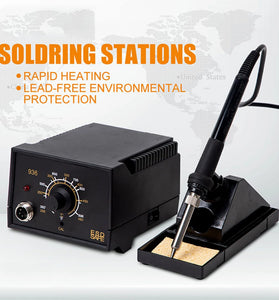 G2-936 Antistatic Constant Temperature Soldering Iron Station 60W with Wide Range 200~480 High Temperature Stability for Professional and Hobby Use