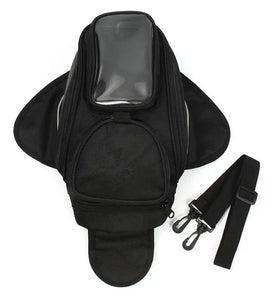 Motorcycle Oil Fuel Tank Bag Magnetic Saddle Bag with Bigger Phone Window 36x48.5cm