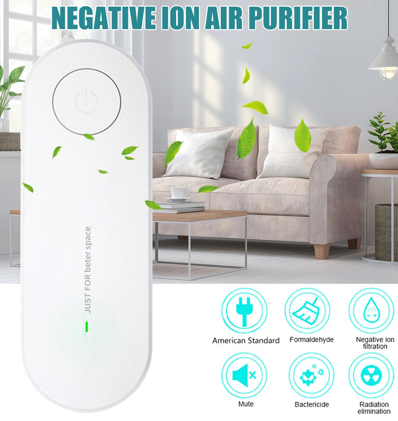2Pcs Anion Air Purifier Negative Ion Generator 5 Million Ion Output Energy Efficient Design Various Colors  EU Plug Suitable for Bedrooms Living Rooms and Offices