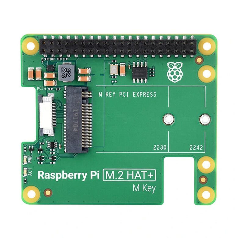 Raspberry Pi PCIe to M.2 HAT High Speed Expansion Adapter Supports NVMe Protocol M.2 Solid State Drive with 16P Cable